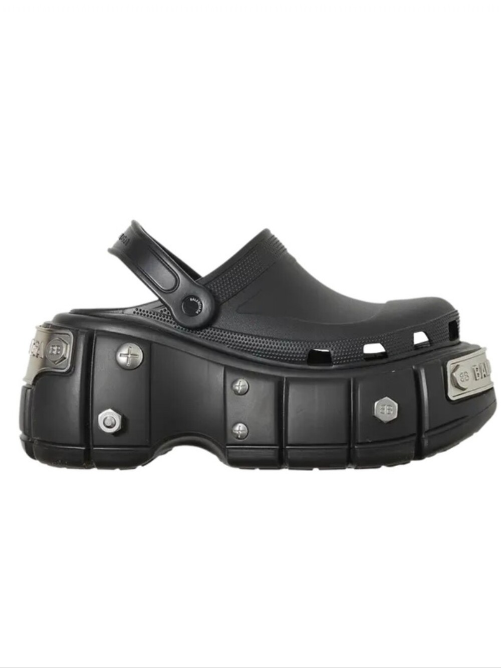 Crocs x Balenciaga HardCrocs Sandal ‘Black’ Platform Slip‑Ons W 8 (EU 38/39)
